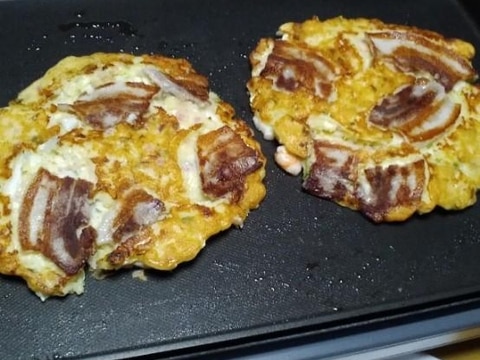 カレー風味のお好み焼き
